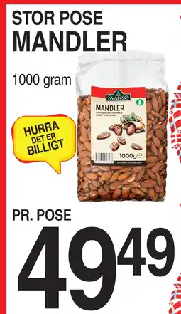 ABC Lavpris MANDLER tilbud