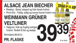 ABC Lavpris ALSACE JEAN BIECHER, WEINMANN GRÜNER VELTLINER tilbud