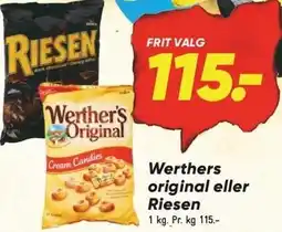 Bilka Werthers original eller Riesen tilbud