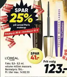 Bilka SPAR 25% på Loreal Paris makeup tilbud