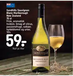 REMA 1000 Sandhills Sauvignon Blanc Marlborough New Zealand 75 cl tilbud
