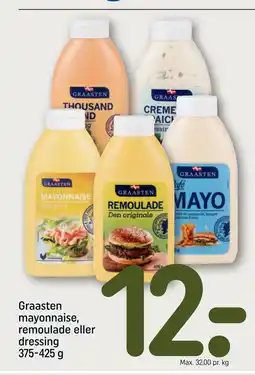 REMA 1000 Graasten mayonnaise, remoulade eller dressing 375-425 g tilbud