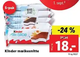 Lidl Kinder mælkesnitte tilbud