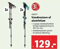 Lidl Vandrestave af aluminium tilbud