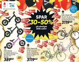 Bilka SPAR 30-50% på udvalgte 2024 cykler tilbud