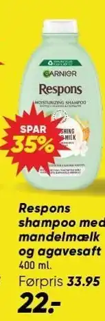 Respons shampoo med mandelmælk og agavesaft