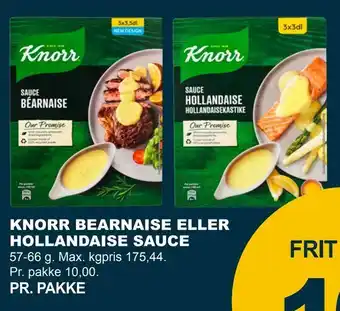 Let-Køb Knorr bearnaise eller hollandaise sauce tilbud