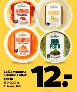 Netto La Campagna Hummus eller pesto tilbud