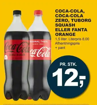 Let-Køb Coca-cola, coca-cola zero, tuborg squash eller fanta orange tilbud
