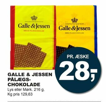 Let-Køb Galle & jessen pålægschokolade tilbud