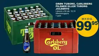 Let-Køb Grøn tuborg, carlsberg pilsner eller tuborg julebryg tilbud