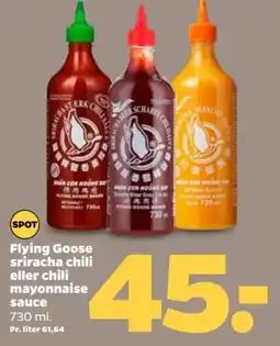 Netto Flying Goose Sriracha chili eller chili Mayonnaise Sauce tilbud