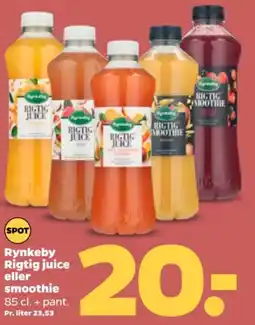 Netto RYNKEBY Rigtig Juice eller Smoothie tilbud