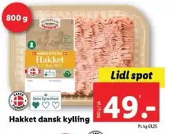 Lidl Hakket Dansk kylling tilbud