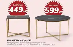 Daells Bolighus HJØRNEBORD OG SOFABORD tilbud