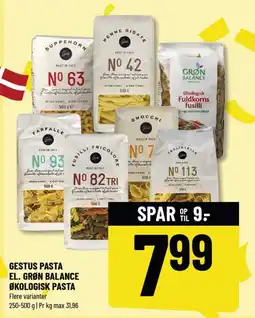 Løvbjerg Gestus pasta el. grøn balance økologisk pasta tilbud