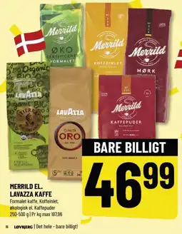 Løvbjerg Merrild el. lavazza kaffe tilbud