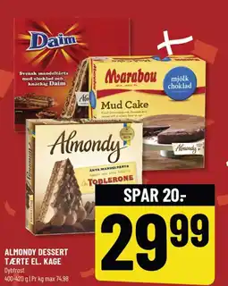 Løvbjerg Almondy dessert tærte el. kage tilbud