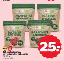 Netto SLT økologiske frø, tørret bær eller kakao nibs tilbud