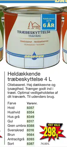 Harald Nyborg Heldækkende træbeskyttelse 4 L tilbud