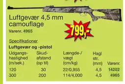 Harald Nyborg Luftgevær 4,5 mm camouflage tilbud