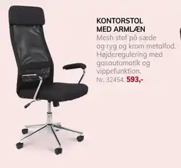 Daells Bolighus KONTORSTOL MED ARMLÆN tilbud