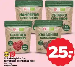 Netto SLT økologiske frø, tørret bær eller kakao nibs tilbud