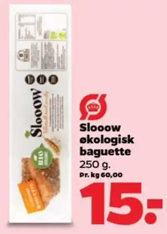 Netto Slooow økologisk baguette tilbud