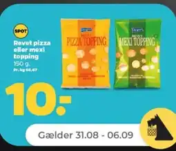 Netto Revet pizza eller mexi topping tilbud