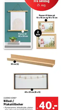 Lidl LIVARNO HOME Billed-/ Plakattilbehør tilbud