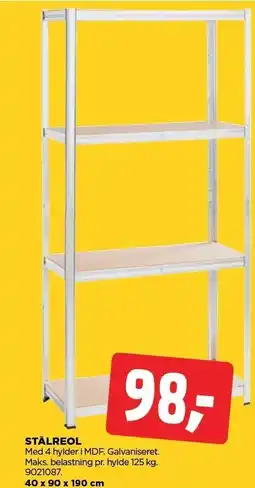 jem & fix STÅLREOL tilbud