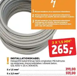 jem & fix INSTALLATIONSKABEL tilbud