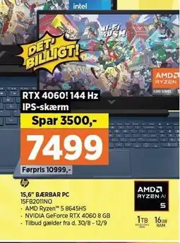 Power HP 15,6 BÆRBAR PC tilbud