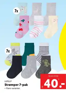Lidl LUPILU Strømper 7-pak tilbud