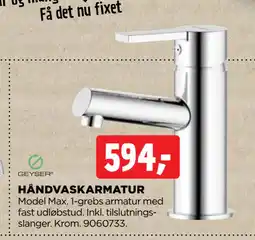 jem & fix HÅNDVASKARMATUR tilbud