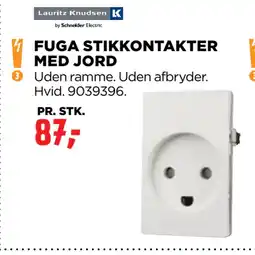 jem & fix FUGA STIKKONTAKTER MED JORD tilbud