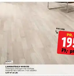 jem & fix LAMINATGULV HVID EG tilbud