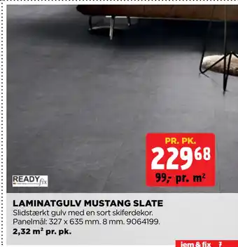 jem & fix LAMINATGULV MUSTANG SLATE tilbud