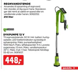 jem & fix DYKPUMPE 12 V tilbud