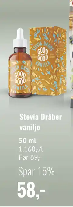 Helsam Stevia Dråber vanilje tilbud