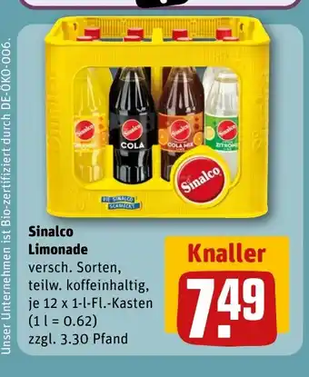 REWE Sinalco Limonade tilbud