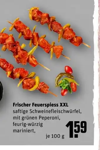 REWE Frischer Feuerspiess XXL tilbud