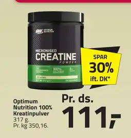 Fleggaard Optimum Nutrition 100% Kreatinpulver tilbud