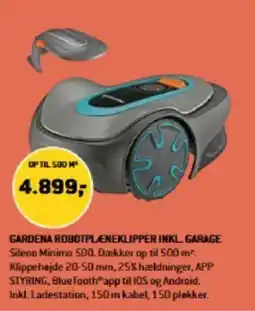 XL-BYG Gardena Robotplaeneklipper Inkl. Garage tilbud