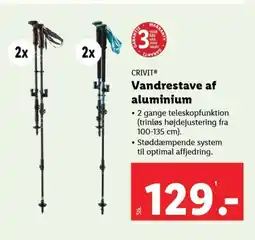 Lidl CRIVIT Vandrestave af Aluminium tilbud