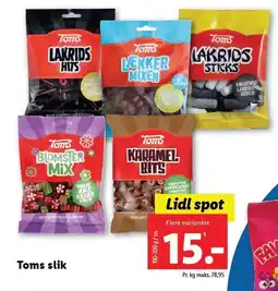 Lidl TOMS Slik tilbud