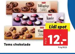 Lidl TOMS Chokolade tilbud