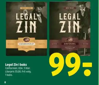 Coop 365 LEGAL ZIN i Boks tilbud