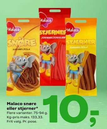 Coop 365 Malaco snøre eller stjerner tilbud
