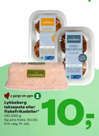 Coop 365 Lykkeberg laksepate eller fiskefrikadeller tilbud